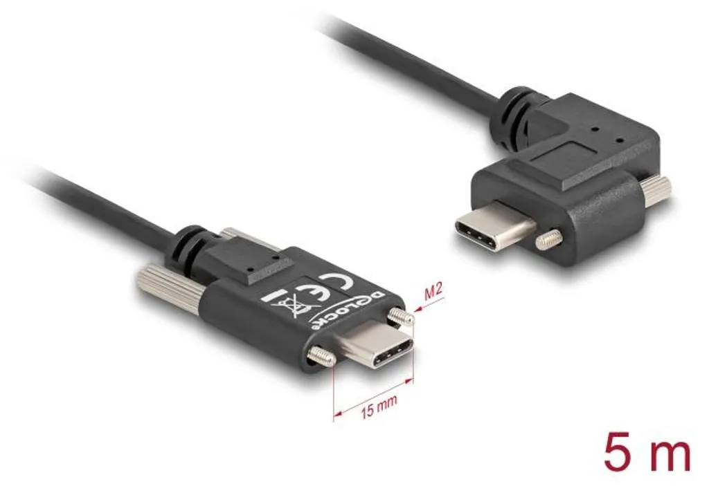 Câble USB 2.0 Type-C Delock avec connecteurs réversibles et débit stable