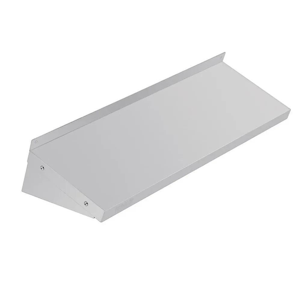 Étagère murale cuisine inox 90 cm - Idéal rangement ustensiles et pots