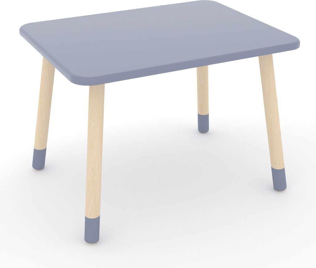 Rechteckiger Kindertisch - grau 65x50cm