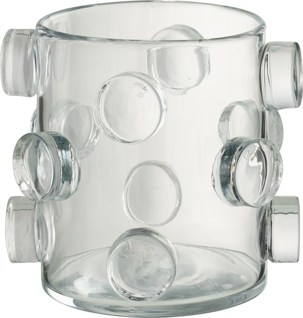 J-Line Vase Pebbles Glas Transparent Small