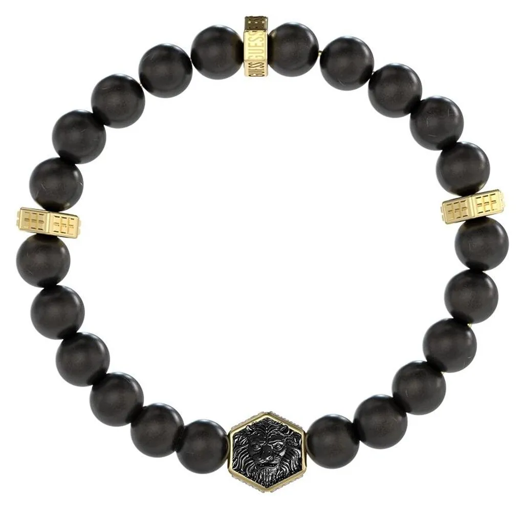 Bracelet Guess JUMB06005JWYGBKT-U pour Homme en Acier Noir et Or