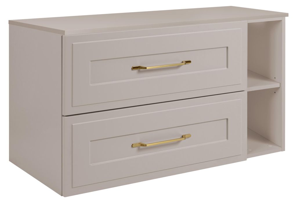 Badezimmer-Unterschrank-Set, Kaschmir, 100 (80 + 20) x 46 x 58 cm, 3 Grifffarben zur Auswahl