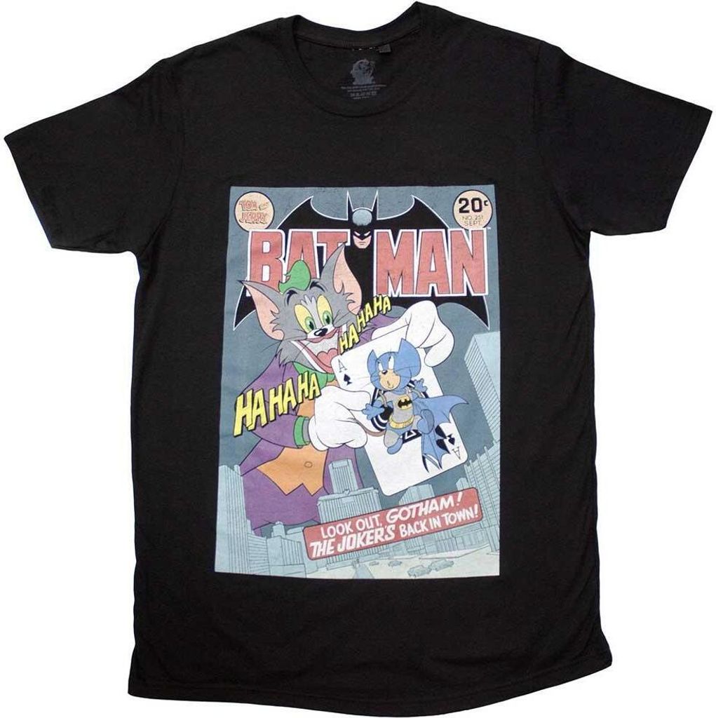 Tom & Jerry - "Batman" T-Shirt für Herren/Damen Uni RO11358 (M) (Schwarz)