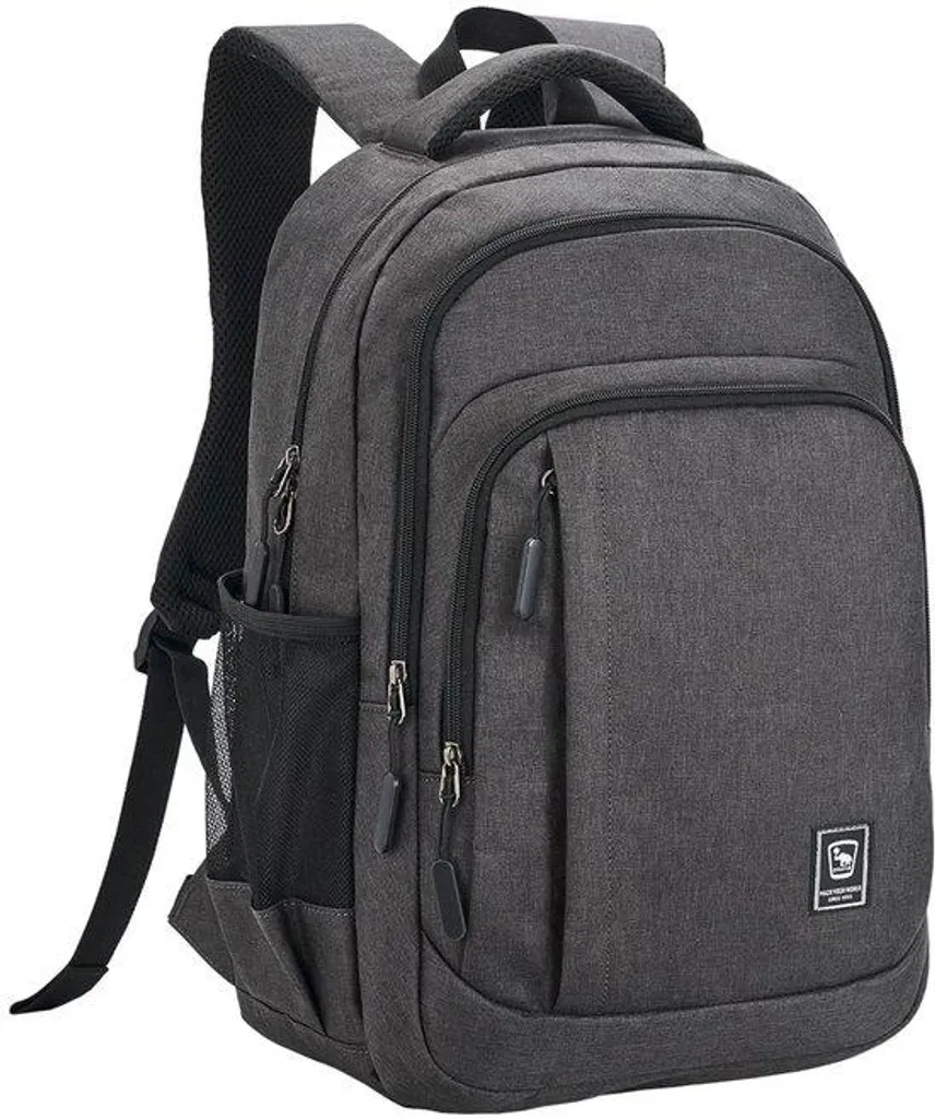 Sac à dos étanche gris foncé avec protection PC 15,6 et USB intégré