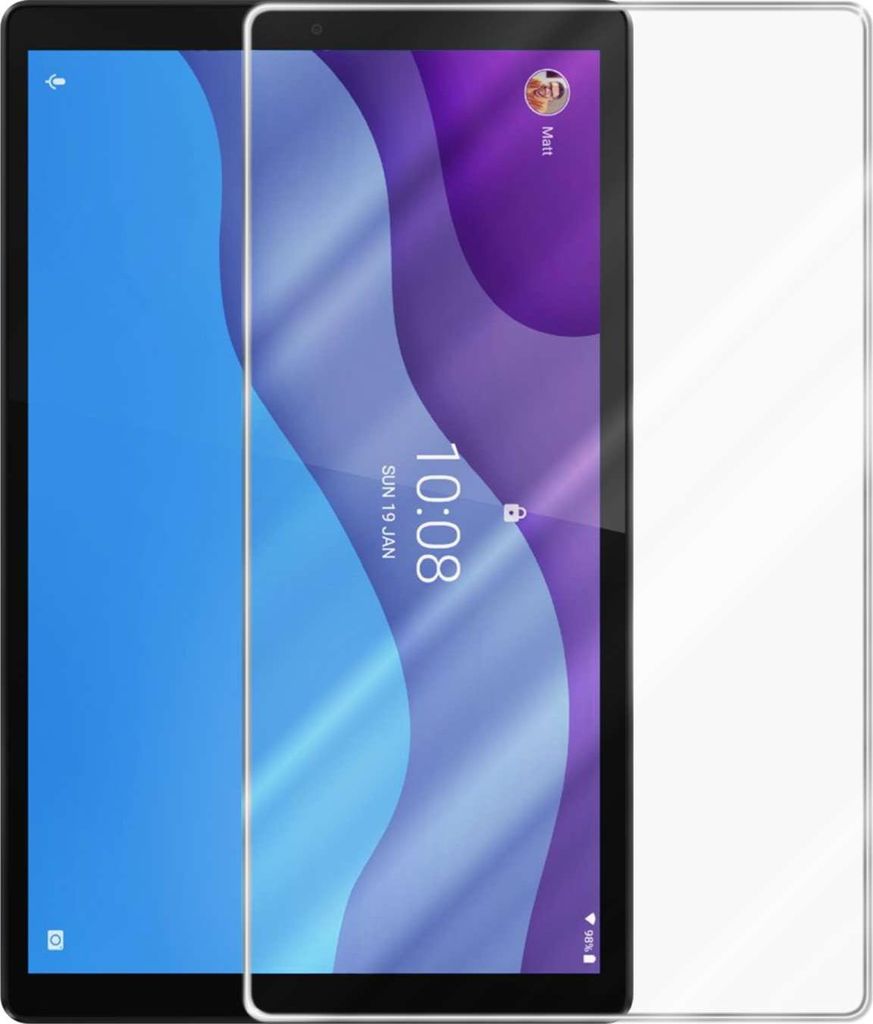 Cadorabo Schutzfolie für Lenovo Tab M10 HD (10.1 Zoll) TB-X306X in KRISTALL KLAR Gehärtetes Tempered Display-Schutzglas Panzerfolie