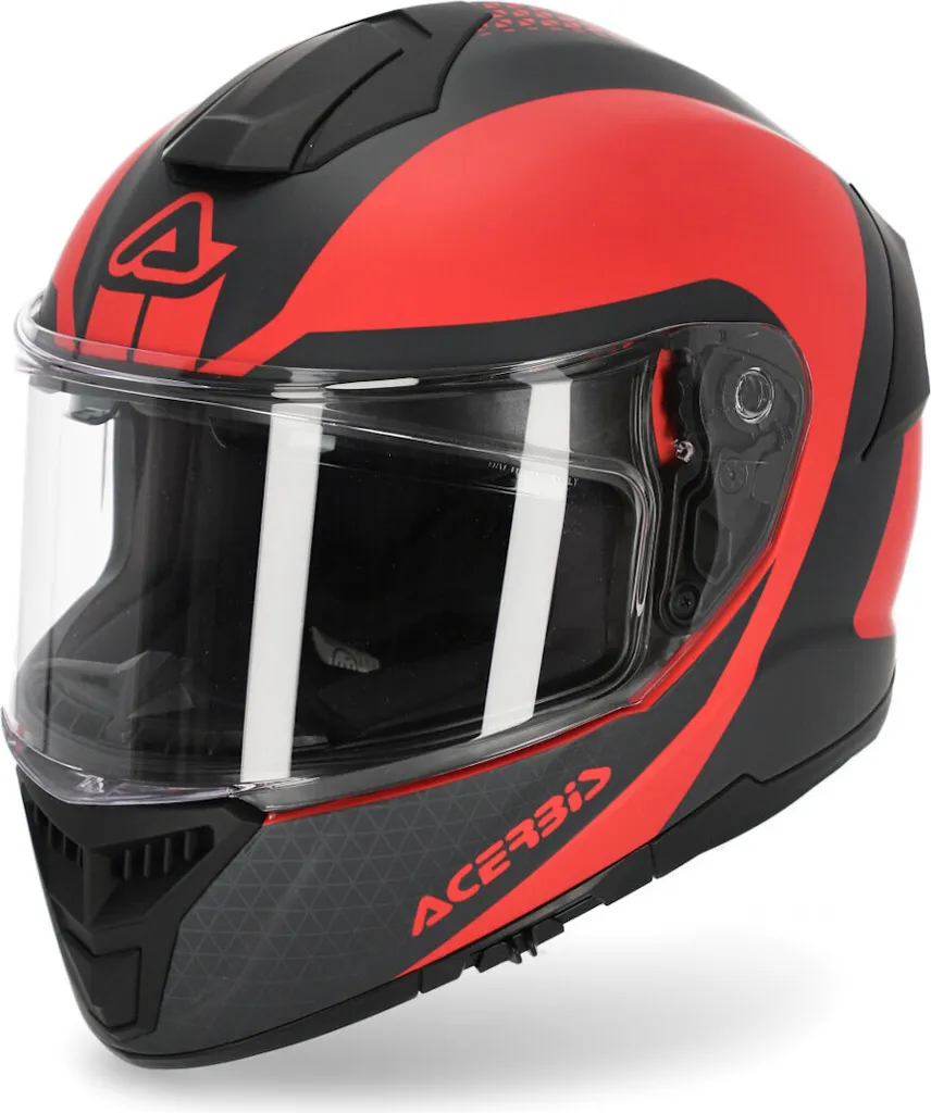 Casque Acerbis Krapon L Noir Rouge Confortable et Ventilé Anti-Chaleur