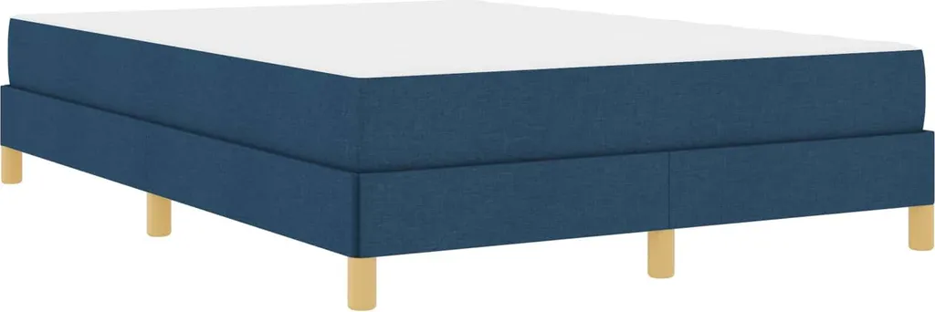 Lit Boxspring 140 x 190 cm matelas Bleu pour un sommeil de luxe tissu