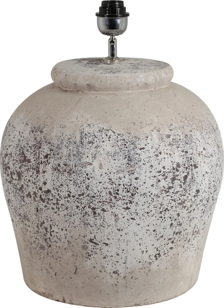 Grand Pied de Lampe de Table en Gris Antique Etna Light & Living