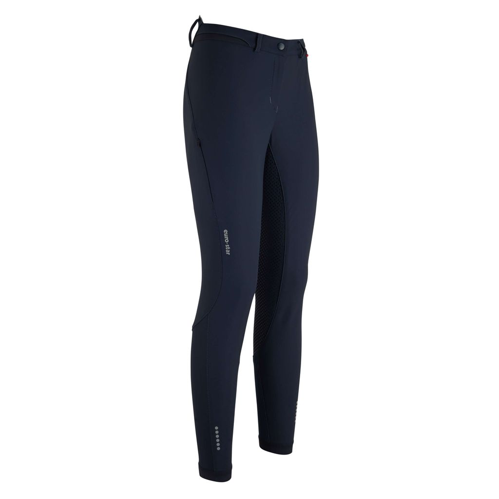 Euro-Star Damen Reithose Snow Queen navy Full Grip gefüttert, Größe:38