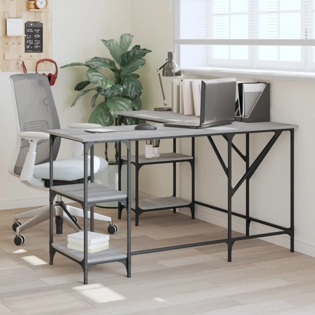 Scrivania Moderna 139x139 Grigio Sonoma Maison Exclusive - Design L