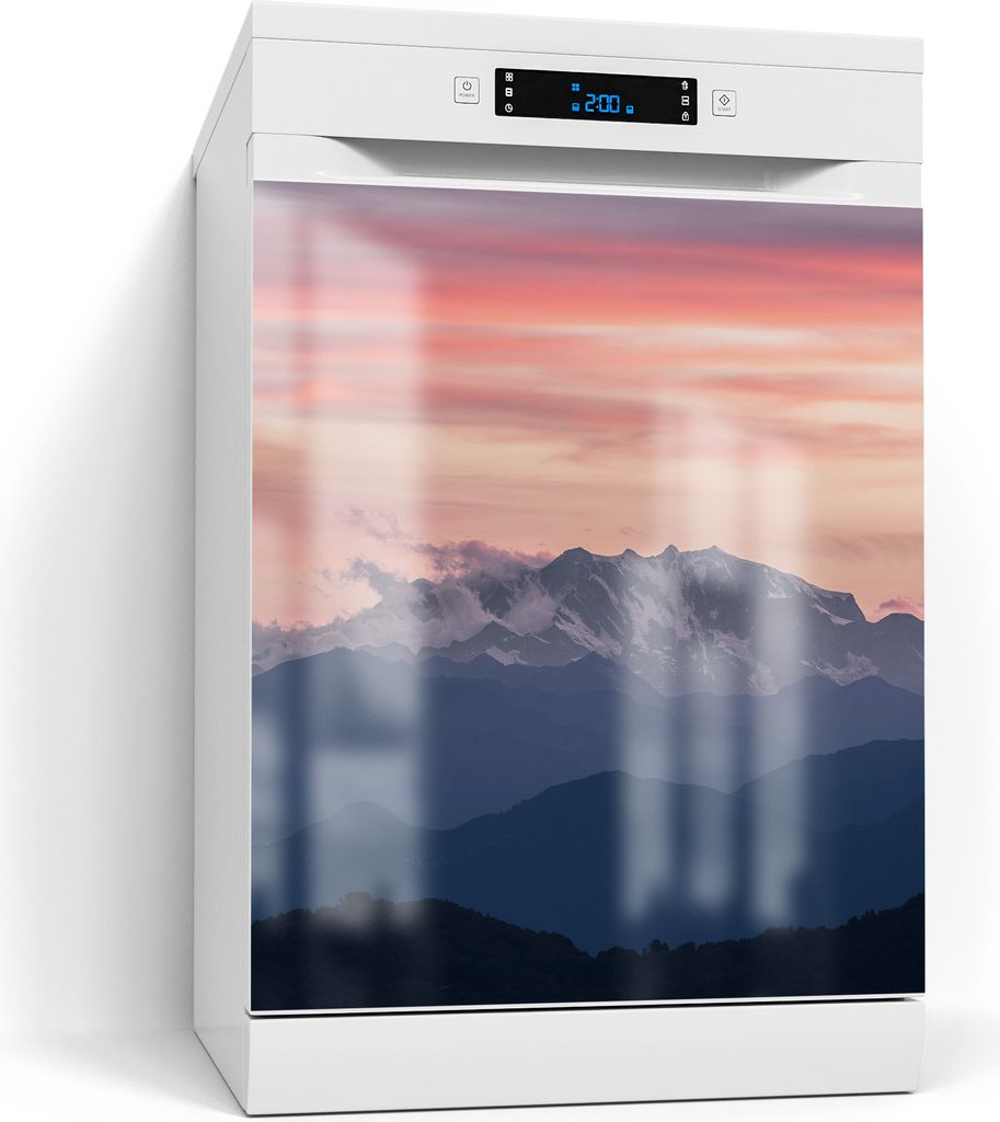 DEQORI Magnetmatte Spülmaschine Standard 60x70 cm 'Alpenabendglanz' Magnetfolie Deko-Folie