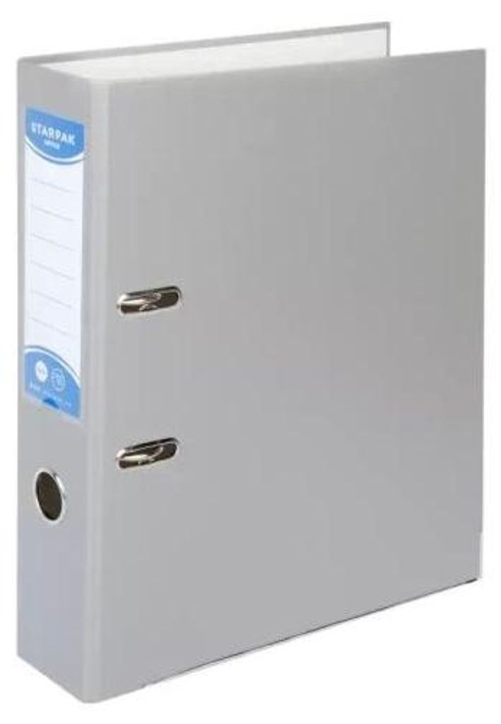 A4-Ordner mit Metallbeschlag, grau – STARPAK
