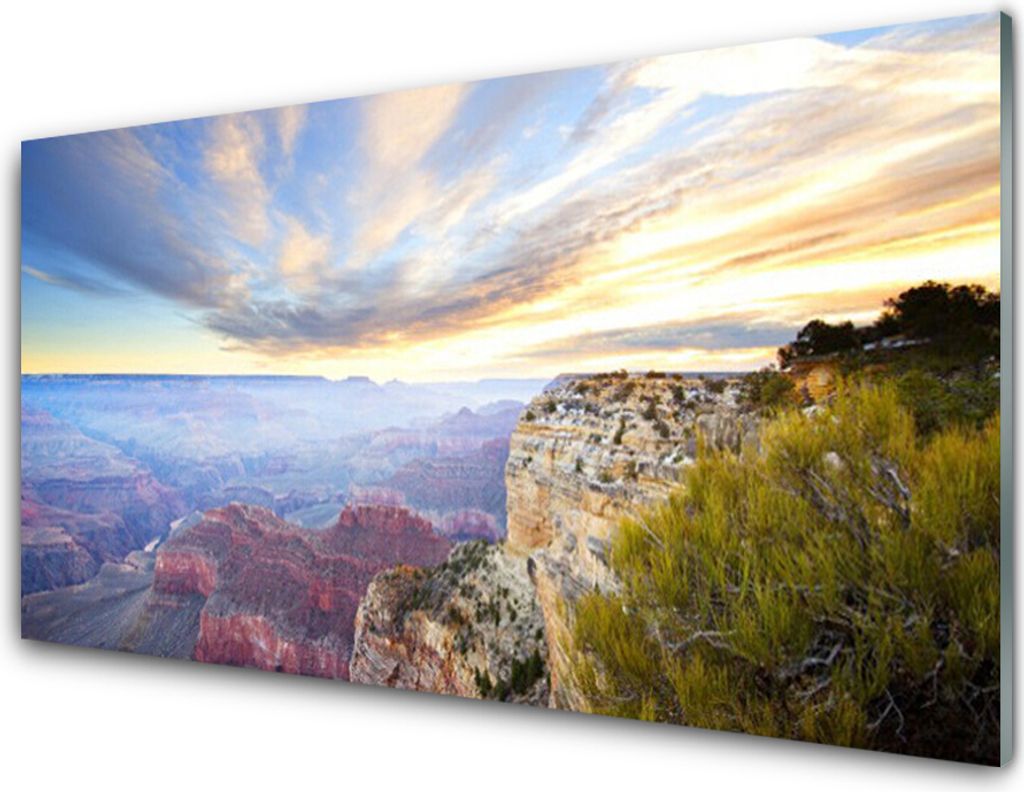 Küchenrückwand aus Glas 100x50cm Spritzschutz Meer Gebirge Landschaft