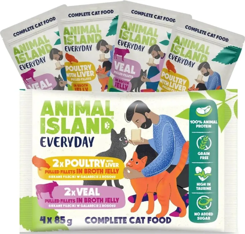 Animal Island NEUES JELLY JEDEN TAG 4ER-PACK 4X85g