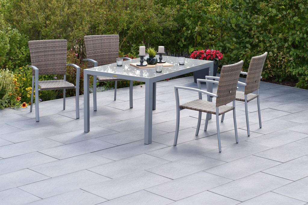 Merxx Gartenmöbelset "Savona" 5tlg. mit Tisch 150 x 90 cm - Produktbild 