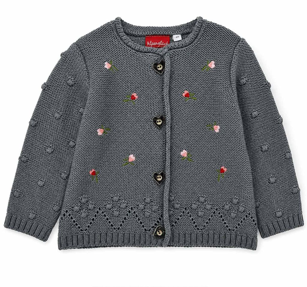 BONDI Baby Mädchen Strickjacke 86993 | Dark Green Größe: 80