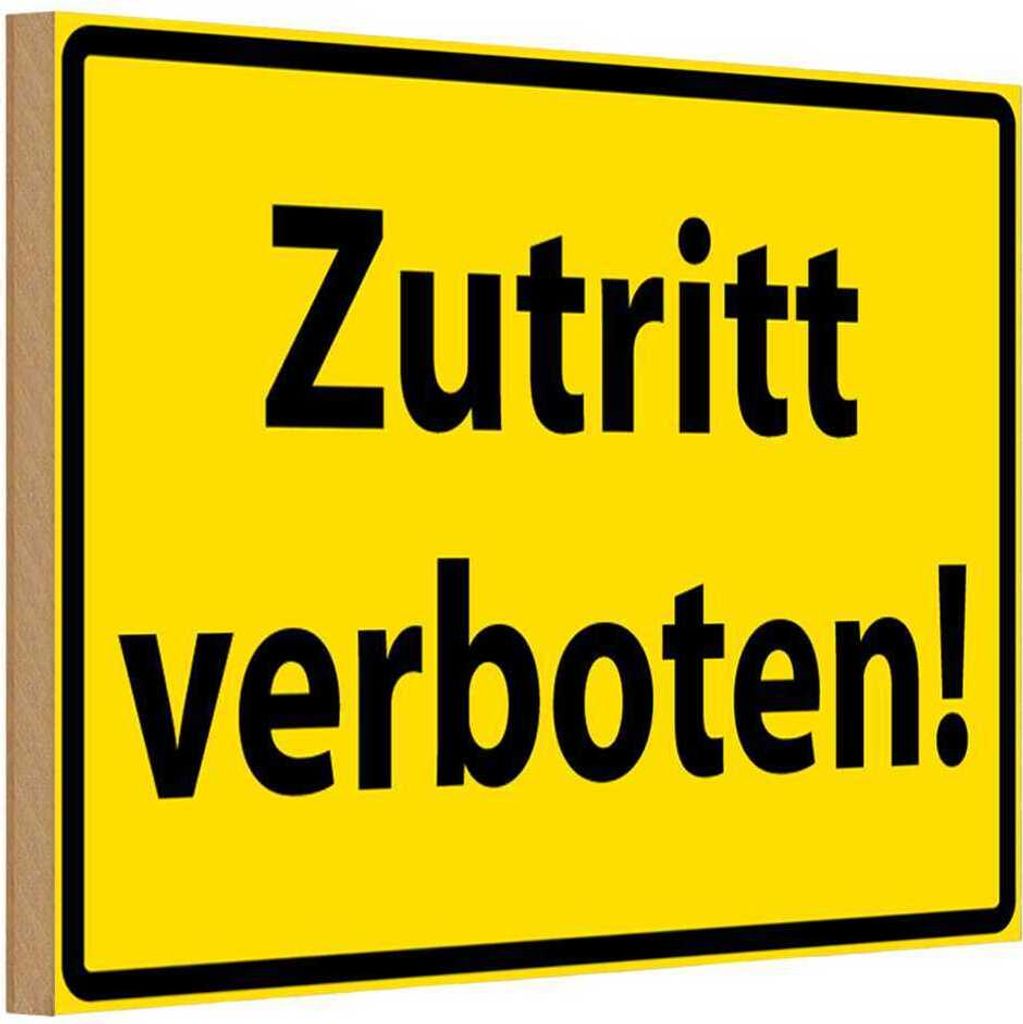 vianmo Holzschild 20x30 cm Zutritt verboten Straßenschild