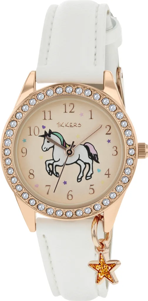 Offerta Orologio Tikkers TK0171 Bianco Oro Rosa Pietre Unicorno