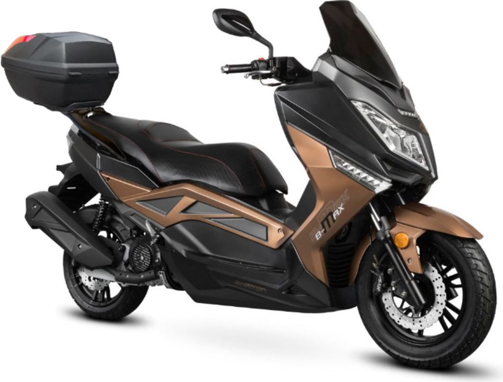 Motorroller Firejet 125 BMAX schwarz-braun Euro 5 mit Topcase Scooter Roller 125 ccm 4 Takt