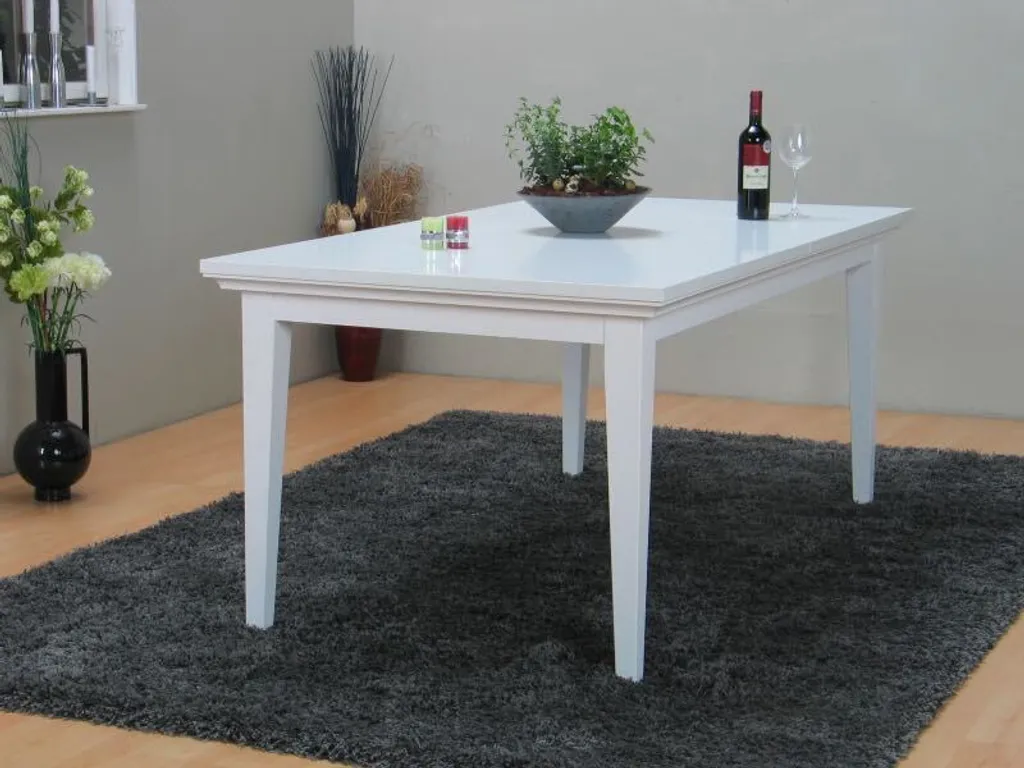 Grande table gain de place blanche avec rallonges intégrées - 3