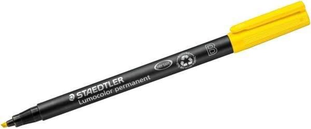 Lumocolor gelb permanent marker Stift B Staedtler
