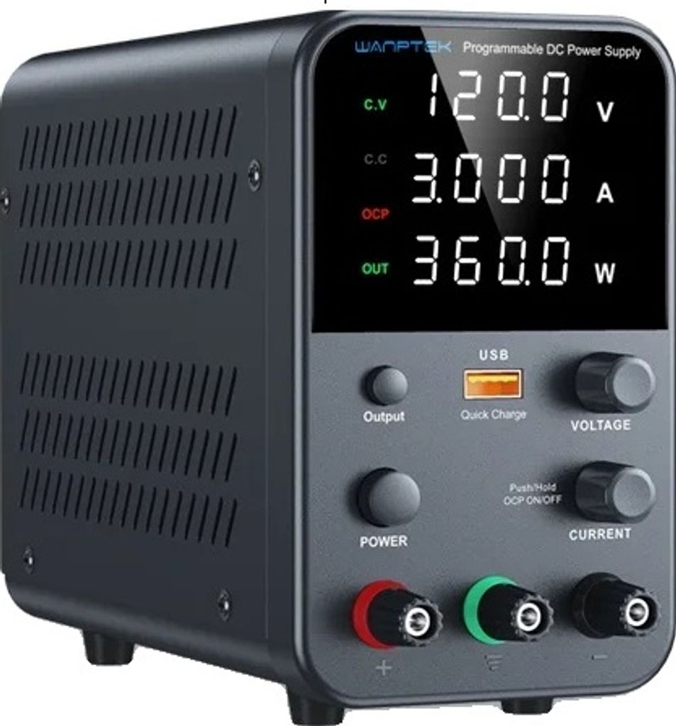 Einstellbares DC-Netzteil, 030V Ausgang, 05A Strom, WPS1203H 120V 3A