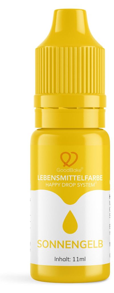 GoodBake Lebensmittelfarbe Sonnengelb 11ml – flüssig, Produktbild 