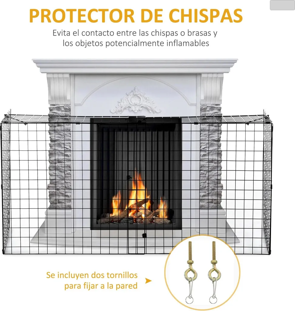 Grille de cheminée modulable 160 cm - Structure métallique grand format - 5