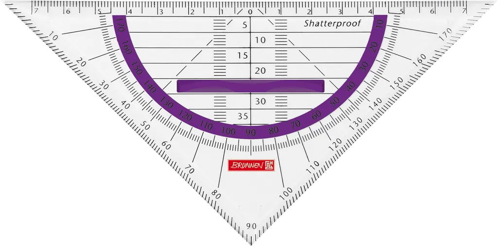 Squadra Brunnen Viola Infrangibile 16cm - Set 10x per Design e Scuola