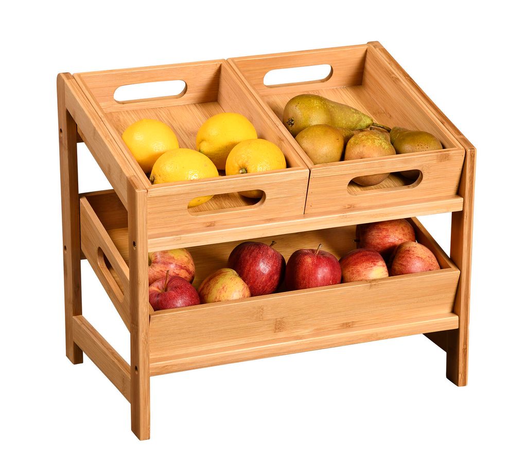 Kesper Küchenregal braun Bambus 26 cm x 39,5 cm x 35,5 cm Produktbild 