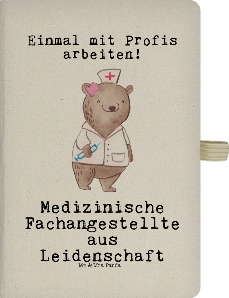 Mr. & Mrs. Panda Adressbuch Medizinische Fachangestellte Leidenschaft - Transparent - Geschenk, Krankgeschrieben, Ausbildung, Kladde, notizbuch, MF...