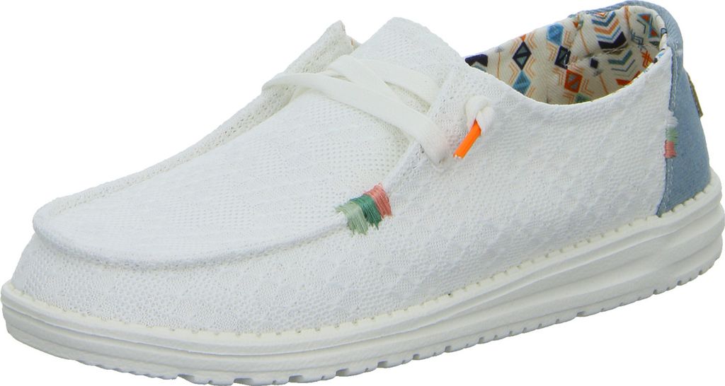 Hey Dude Damen Schnürschuh Wendy Boho weiß