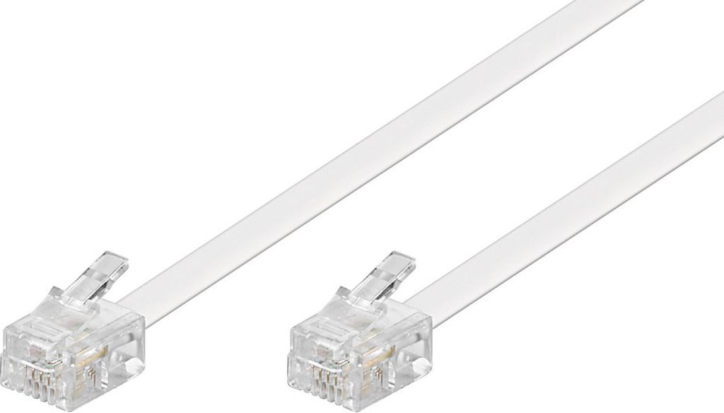 Telefonkabel (Modularkabel), weiß Kupferkaschierter Produktbild 
