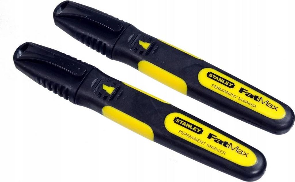 Stanley - "Fatmax Xtreme" Permanent-Marker-Stift (2er-Pack) AW163 (Einheitsgröße) (Schwarz/Gelb)