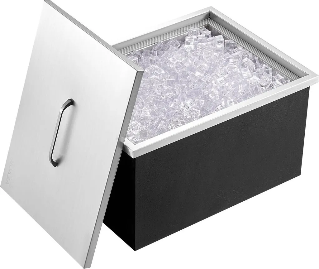 Glacière encastrable en acier inoxydable de 37,9 L pour bar d'été
