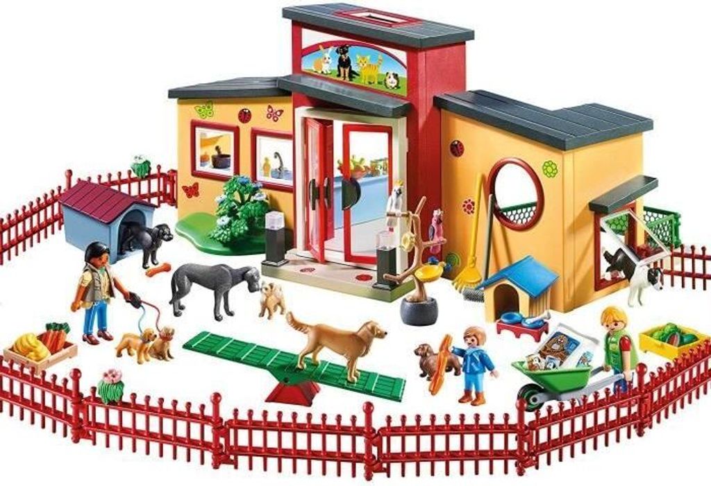 Playmobil 123 71136 pas cher, Pension pour animaux avec distributeur de