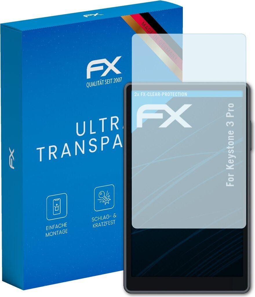 atFoliX FX-Clear 2x Schutzfolie kompatibel mit Keystone 3 Pro Displayschutzfolie