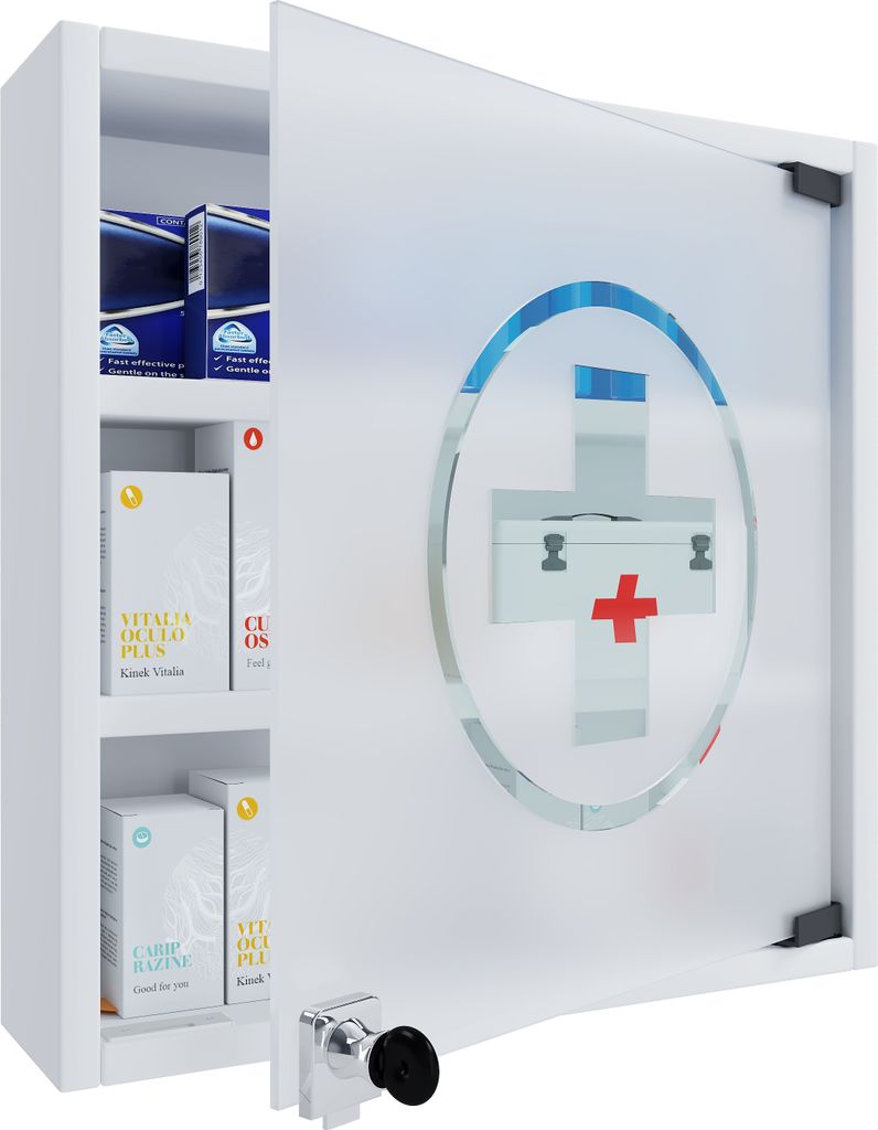 Armadio medico | Dimensioni ca. H. 40 x W. 32 x D. 10 cm | Immagine del prodotto 