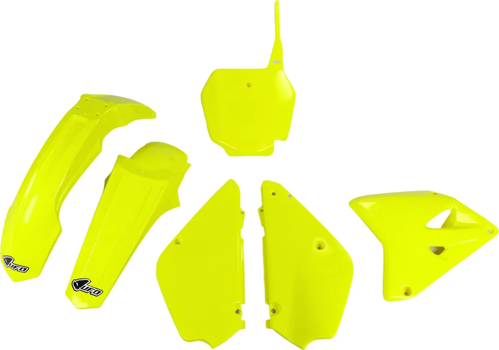 Kit habillage jaune fluo UFO Plast 6 pièces plastique haute qualité