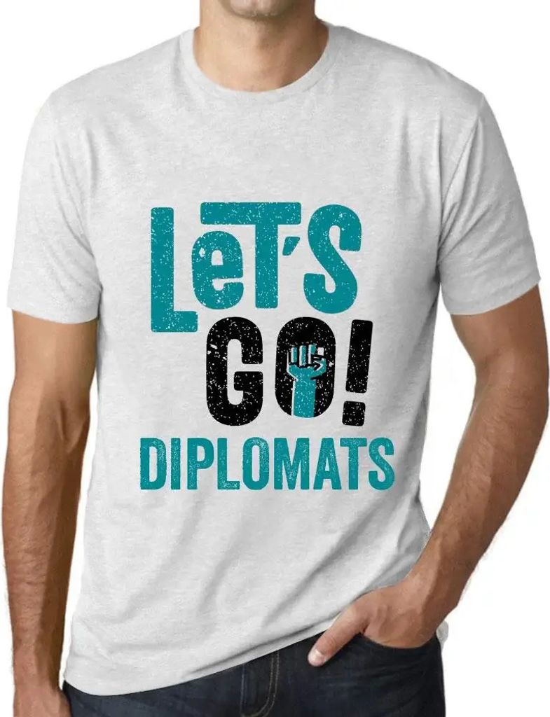 Herren Grafik T-Shirt Auf geht's Diplomaten – Let's Go Diplomats – Öko-Verantwortlich Vintage Jahrgang Kurzarm Lustige Druck Geburtstag Gesche...