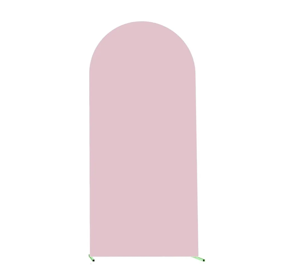 Housse de Fond de Mariage Rose Épaisse - Kit 3 Arches Design Arrondi U