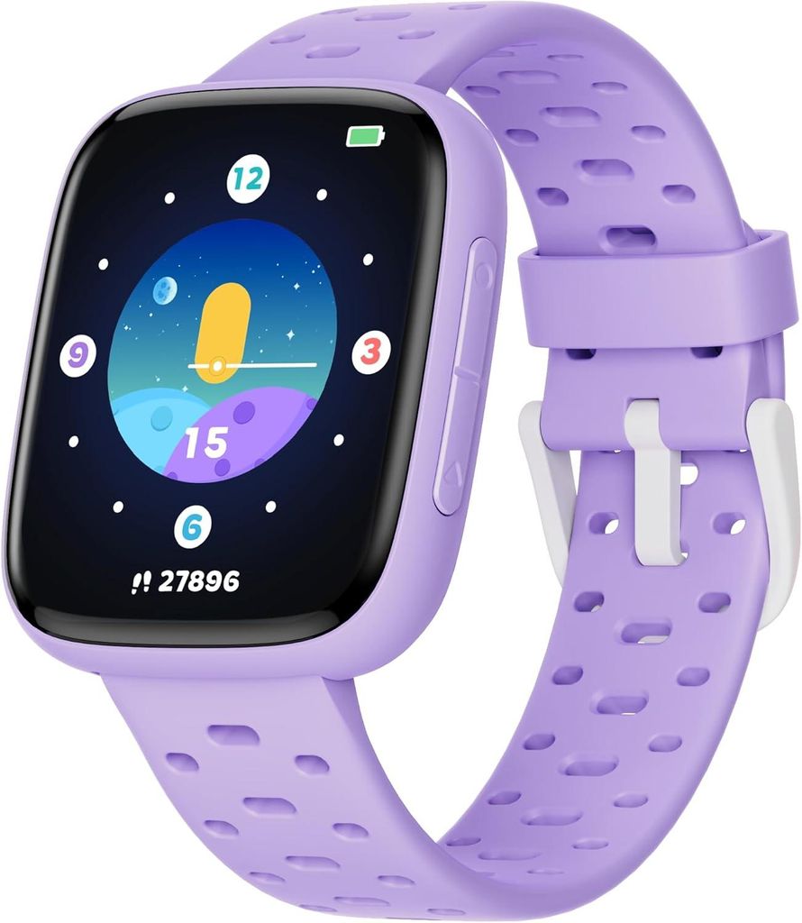 Kinder Ohne Handy/App nutzbar AMOLED Display mit IP68 wasserdicht, Schrittzähler, Herzfrequenz/Schlafmonitor, Wecker, Fitness Tracker