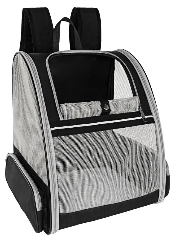Sac à dos pour chat panoramique avec hublot - Vue large et design ergonomique