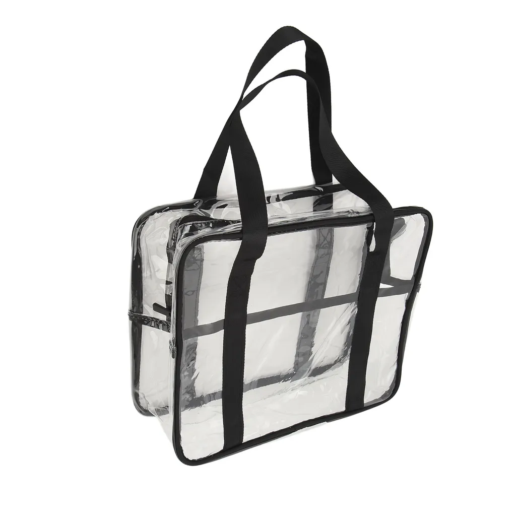 Borsa Trasparente In PVC Per Stadio E Concerti – Tasca Impermeabile Con Cerniera, 30x31x11 Cm, Adatta Alle Norme Di Sicurezza