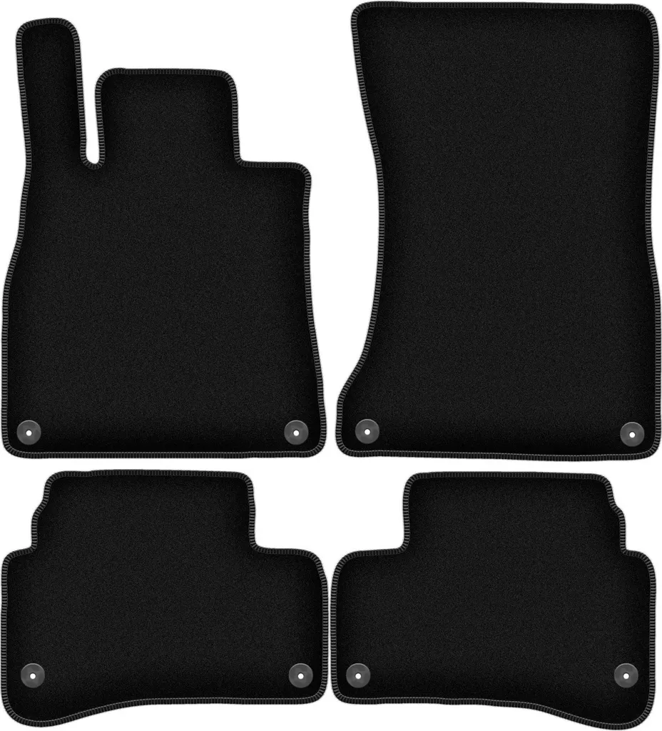 Set Tappeti Mercedes W222 Berlina 2013-2020 Velluto Nero con Clip