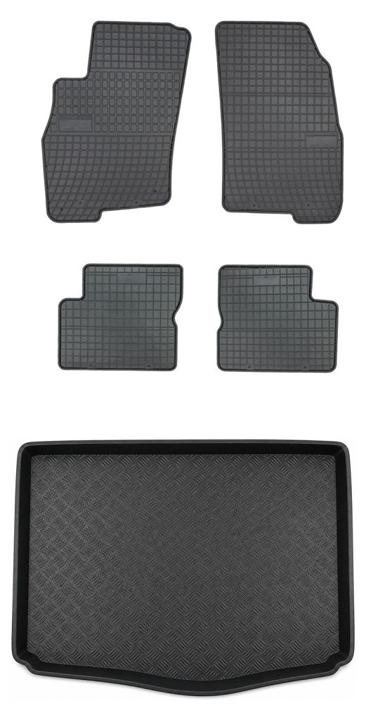 Rubberen automatten + kofferbakmat voor Alfa Romeo MiTo Productafbeelding 