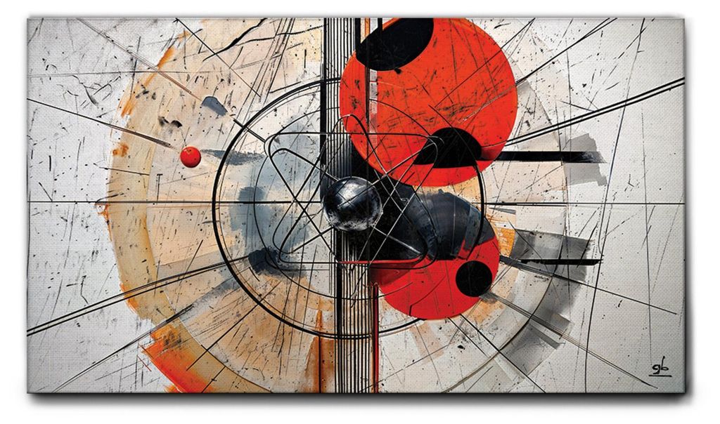 Giallobus - 16 - Atom - Giallobus - 100L x 60B cm - Bild - Leinwand mit Standardrahmen