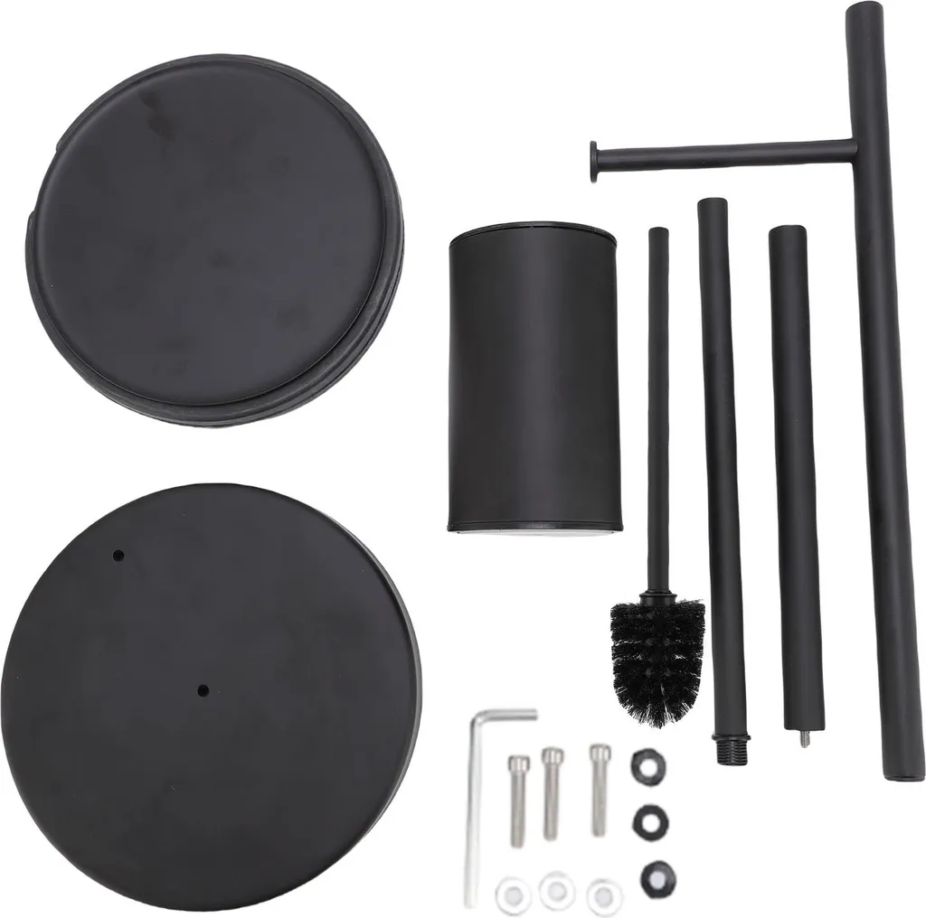 Support pour rouleaux de papier toilette vertical en inox brossé mat