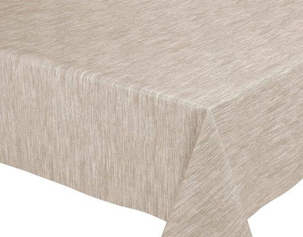 Beige Tischdecke, wasbar, Gartentischdecke, runder, oval, eckig, Größe nach Wahl (rechtwinklig 140x260 cm)