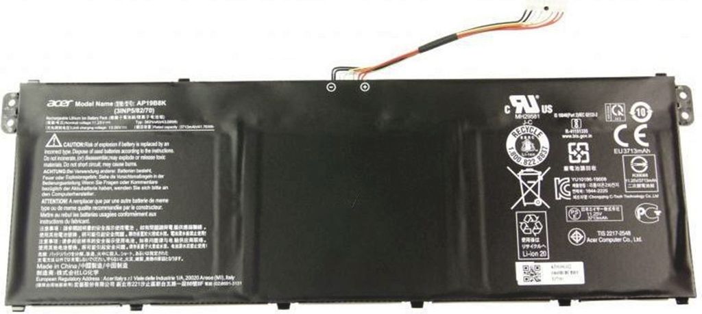 Akku für Acer KT.0030G.022 Li-Pol 11,25 Volt 3830 mAh schwarz